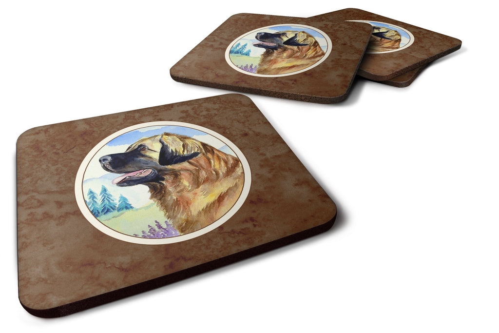 Leonberger Foam Coasters Set of 4 Cup Coasters for Indoor Outdoor, Tabletop Protection, Anti Slip, Mouse pad Material