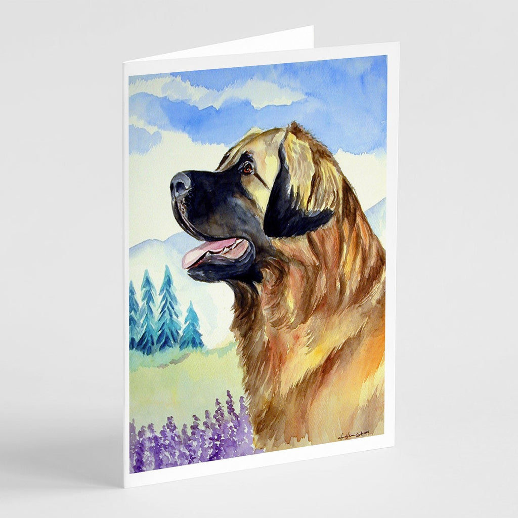 Leonberger Greeting Cards Pack of 8 Blank Cards with Envelopes Whimsical A7 Size 5x7
