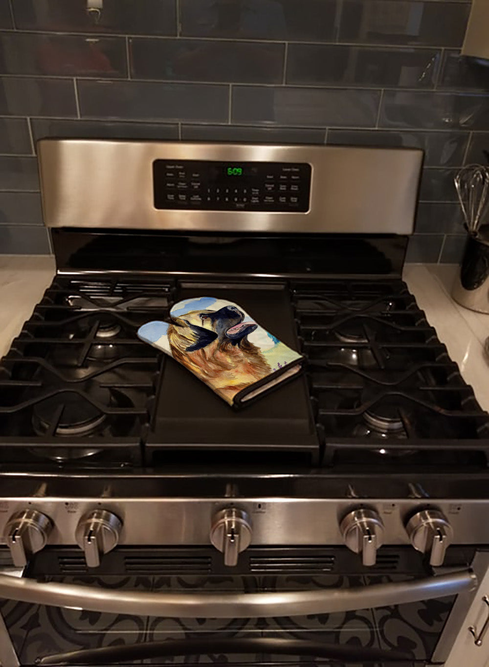 Leonberger Oven Mitt Heat Resistant Thick Oven Mitt for Hot Pans and Oven, Kitchen Mitt Protect Hands, Cooking Baking Glove