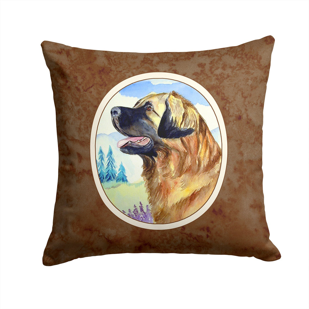 Leonberger Decorative Throw Pillow 14x14 Indoor Outdoor Accent Cushion, Fabric Cover with Insert for Sofa, Bed, Porch & Living Room