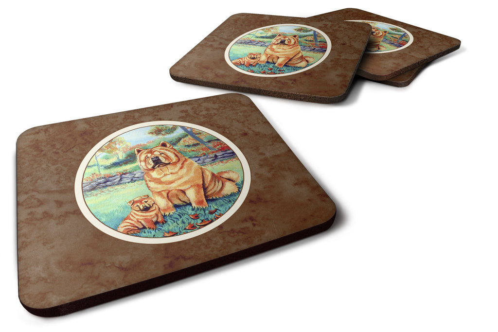 Chow Chow Momma's Love Foam Coasters Set of 4 Cup Coasters for Indoor Outdoor, Tabletop Protection, Anti Slip, Mouse pad Material