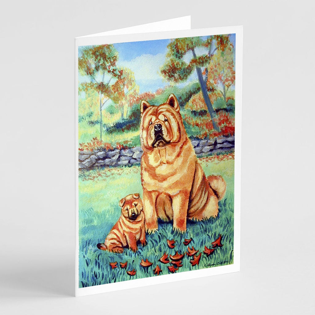 Chow Chow Momma's Love Greeting Cards Pack of 8 Blank Cards with Envelopes Whimsical A7 Size 5x7