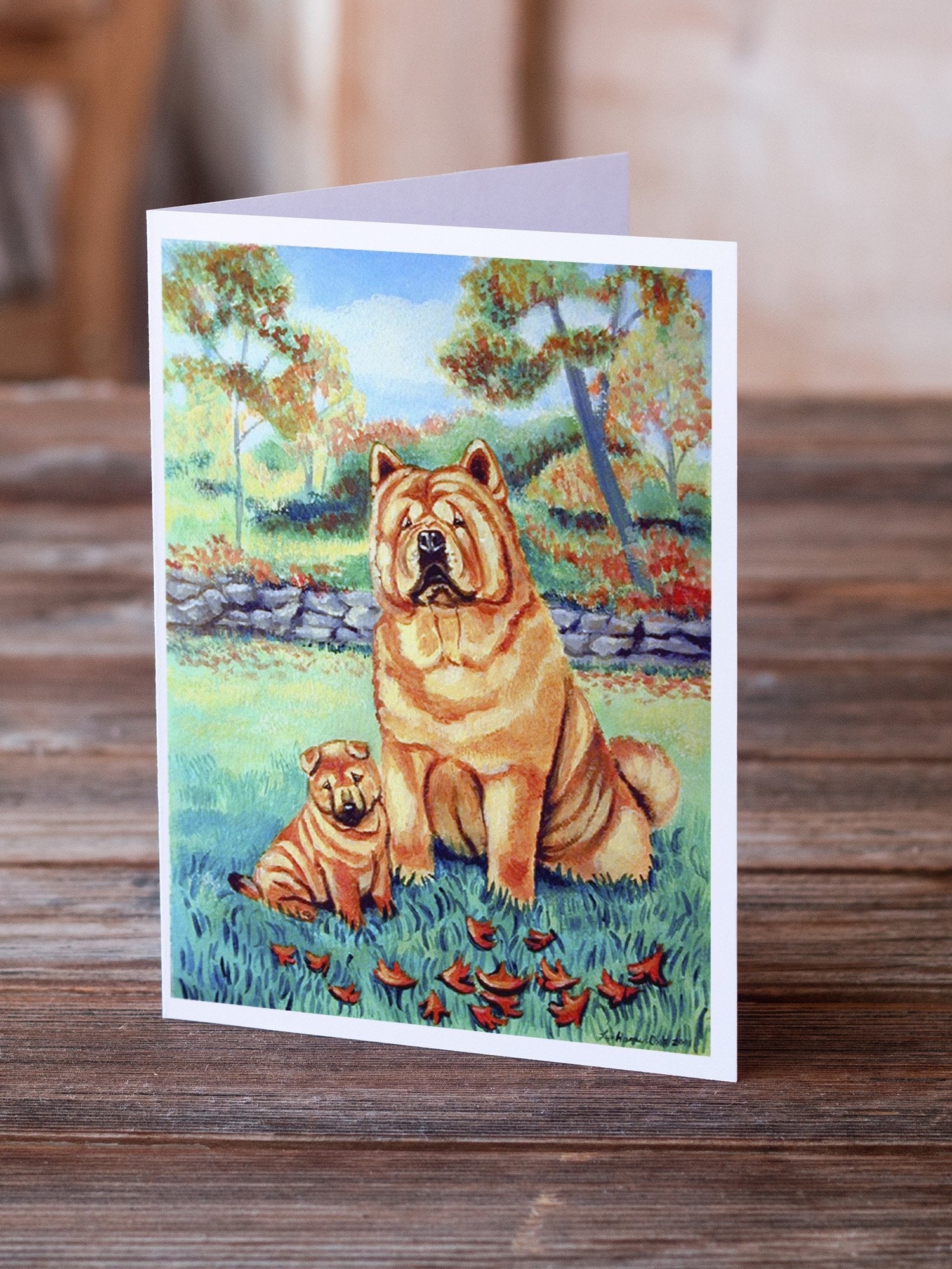 Chow Chow Momma's Love Greeting Cards Pack of 8 Blank Cards with Envelopes Whimsical A7 Size 5x7