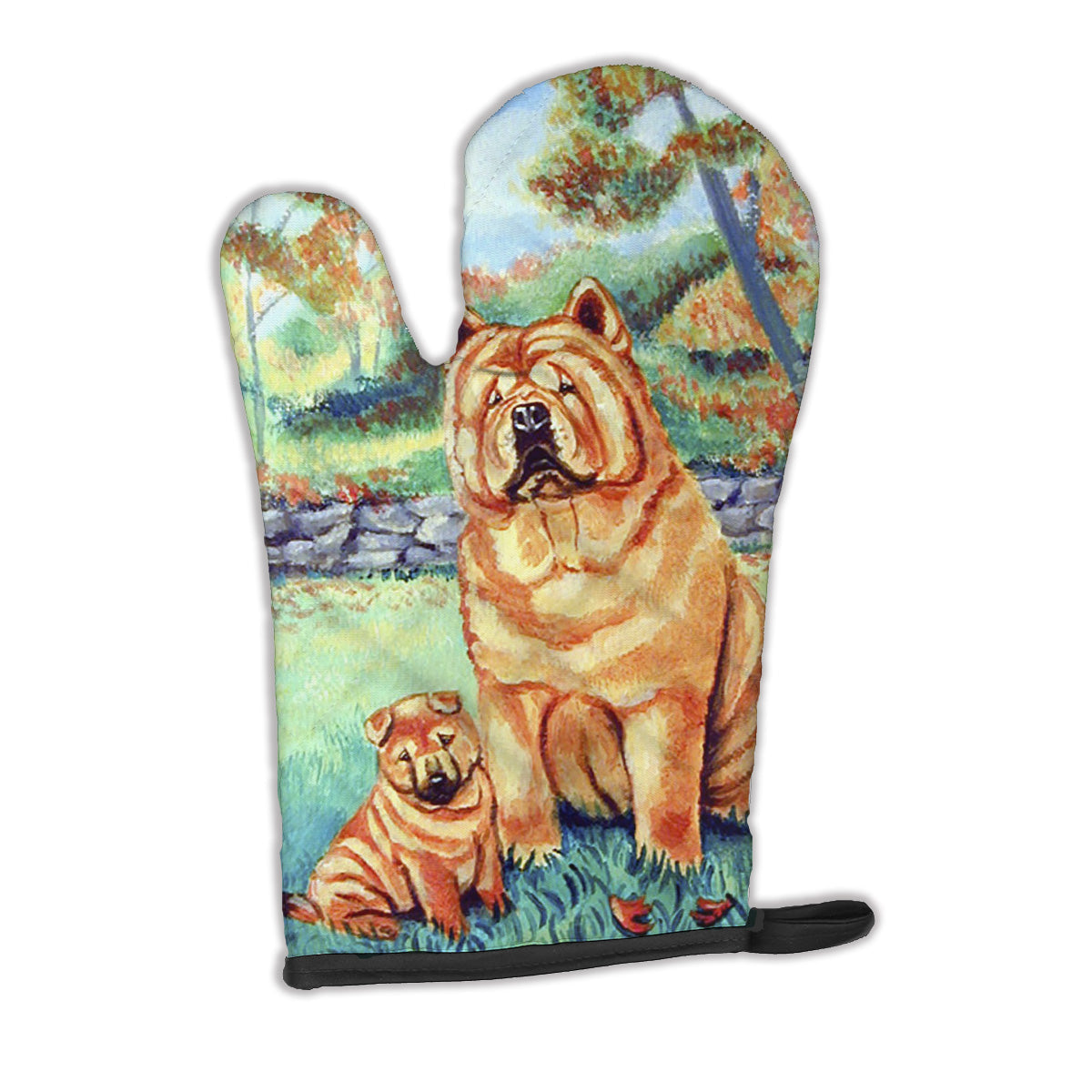 Chow Chow Momma's Love Oven Mitt Heat Resistant Thick Oven Mitt for Hot Pans and Oven, Kitchen Mitt Protect Hands, Cooking Baking Glove