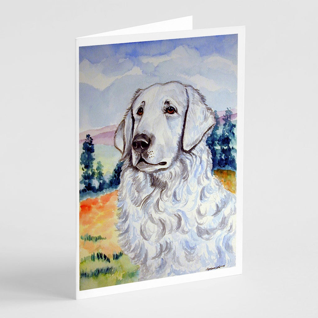 Kuvasz Greeting Cards Pack of 8 Blank Cards with Envelopes Whimsical A7 Size 5x7