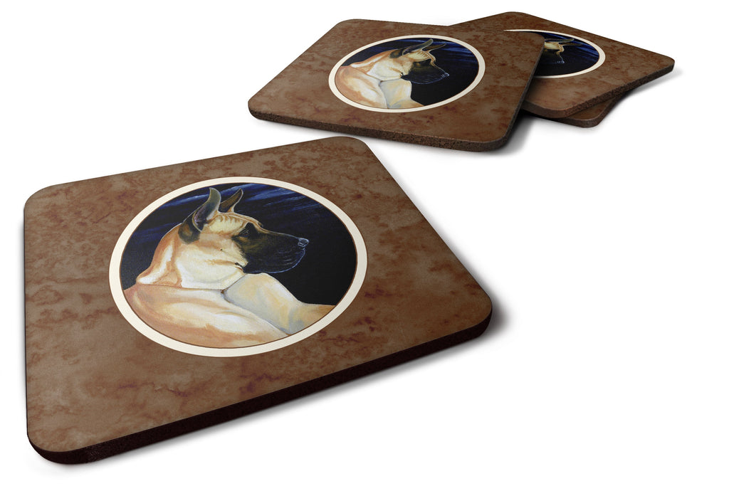Fawn Great Dane in the Moonlight Foam Coasters Set of 4 Cup Coasters for Indoor Outdoor, Tabletop Protection, Anti Slip, Mouse pad Material