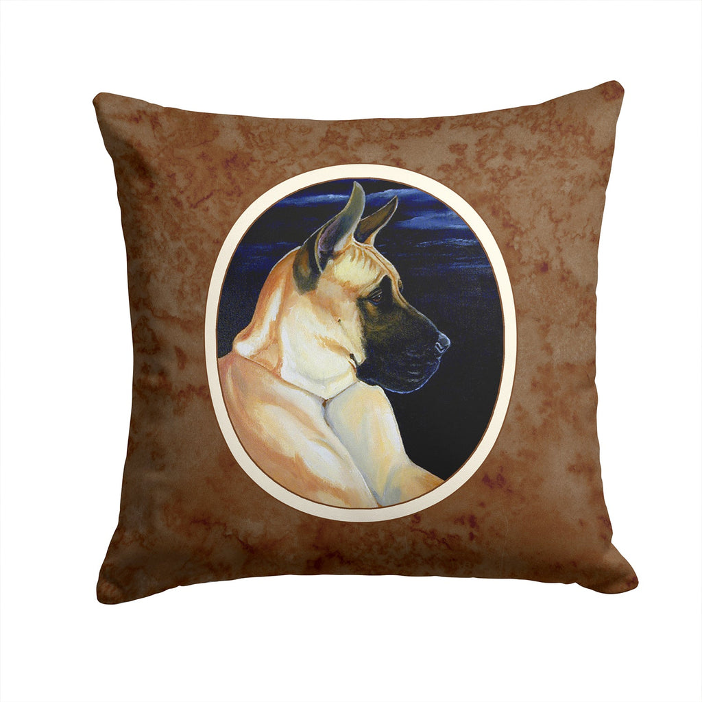 Fawn Great Dane in the Moonlight Decorative Throw Pillow 14x14 Indoor Outdoor Accent Cushion, Fabric Cover with Insert for Sofa, Bed, Porch & Living Room