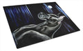 Black Great Dane in the Moonlight Cutting Board Tempered Glass Kitchen Cutting Surface, Heat Resistant Chopping, Non-Slip Feet, Food Prep & Serving