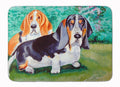 Basset Hound Double Trouble Memory Foam Kitchen Mat Machine Washable Anti-Fatigue Cushion Comfort Bath or Kitchen Rug