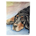 Gordon Setter Waiting on Mom House Flag 28x40 Porch Sleeve Pole Decorative Outside Yard Banner Artwork Wall Hanging, Polyester