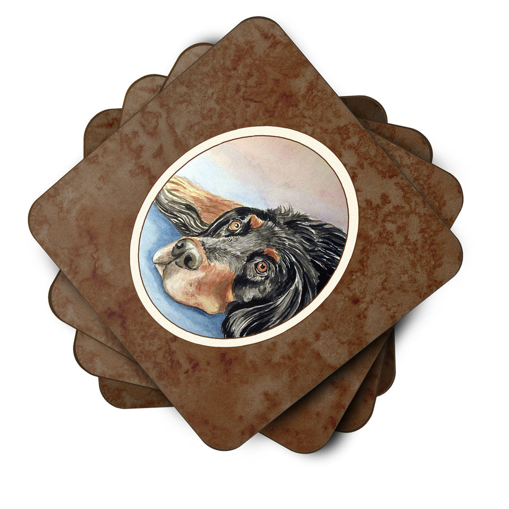 Gordon Setter Waiting on Mom Foam Coasters Set of 4 Cup Coasters for Indoor Outdoor, Tabletop Protection, Anti Slip, Mouse pad Material
