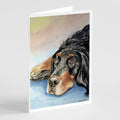 Gordon Setter Waiting on Mom Greeting Cards Pack of 8 Blank Cards with Envelopes Whimsical A7 Size 5x7