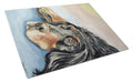 Gordon Setter Waiting on Mom Cutting Board Tempered Glass Kitchen Cutting Surface, Heat Resistant Chopping, Non-Slip Feet, Food Prep & Serving