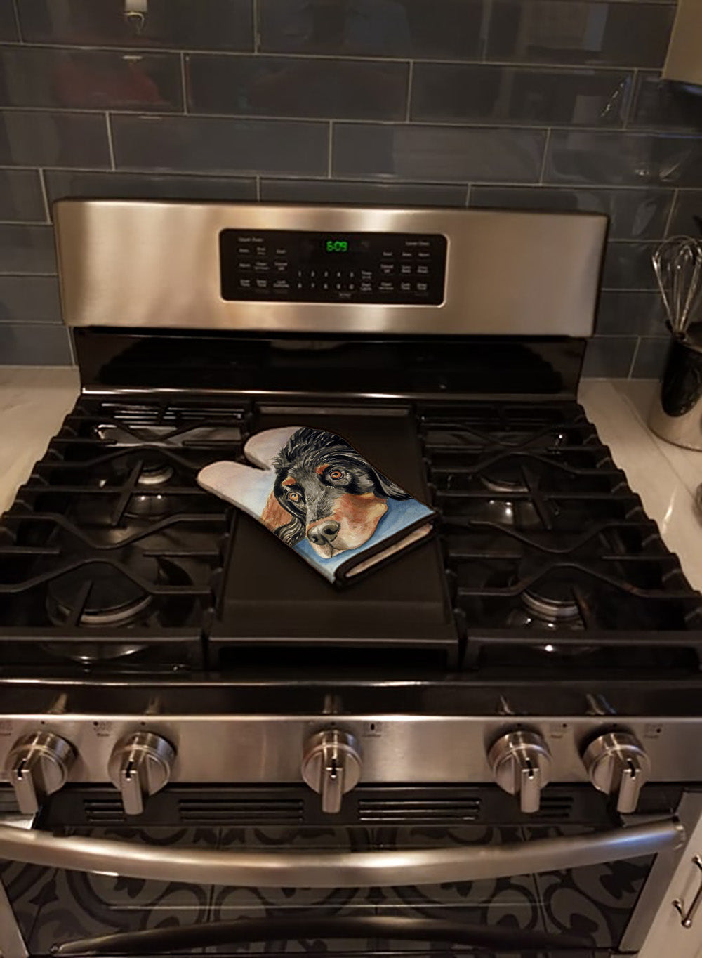 Gordon Setter Waiting on Mom Oven Mitt Heat Resistant Thick Oven Mitt for Hot Pans and Oven, Kitchen Mitt Protect Hands, Cooking Baking Glove
