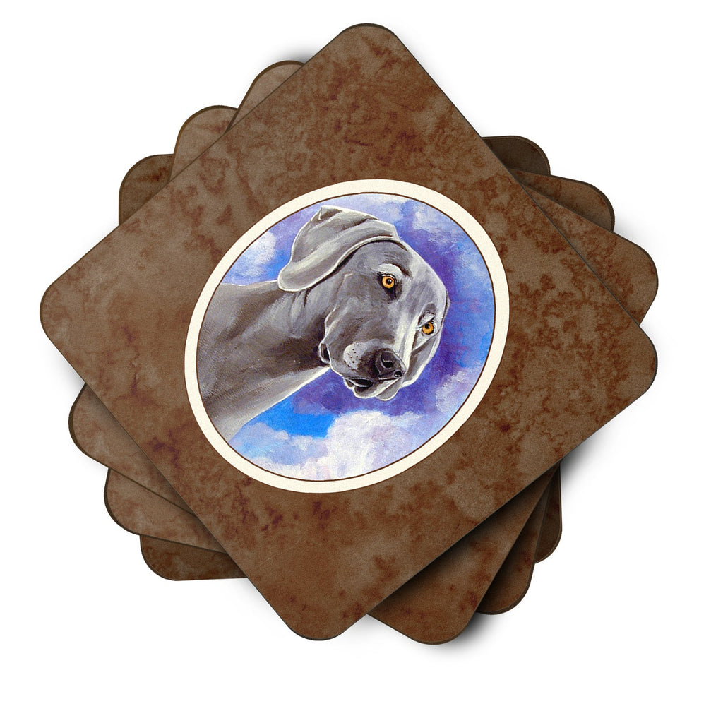 Weimaraner Azure Skies Foam Coasters Set of 4 Cup Coasters for Indoor Outdoor, Tabletop Protection, Anti Slip, Mouse pad Material