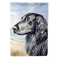 Flat Coated Retriever House Flag 28x40 Porch Sleeve Pole Decorative Outside Yard Banner Artwork Wall Hanging, Polyester