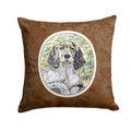 English Setter Patience Decorative Throw Pillow 14x14 Indoor Outdoor Accent Cushion, Fabric Cover with Insert for Sofa, Bed, Porch & Living Room