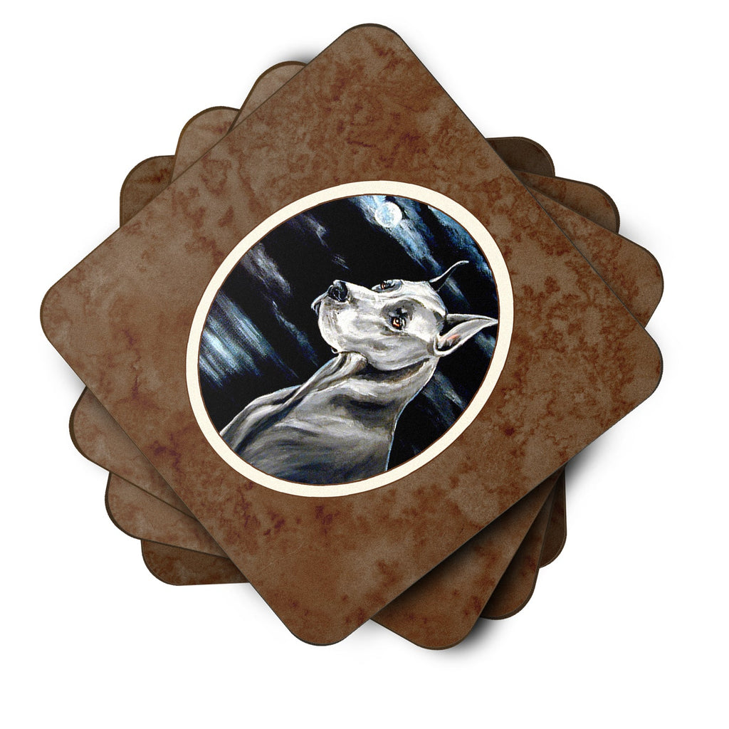 Great Dane Moonlight Foam Coasters Set of 4 Cup Coasters for Indoor Outdoor, Tabletop Protection, Anti Slip, Mouse pad Material