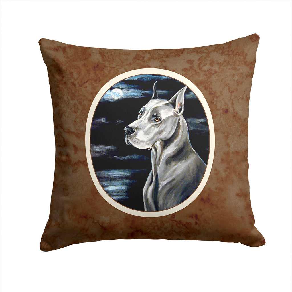 Great Dane Moonlight Decorative Throw Pillow 14x14 Indoor Outdoor Accent Cushion, Fabric Cover with Insert for Sofa, Bed, Porch & Living Room