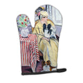 Lady with her Papillon Oven Mitt Heat Resistant Thick Oven Mitt for Hot Pans and Oven, Kitchen Mitt Protect Hands, Cooking Baking Glove