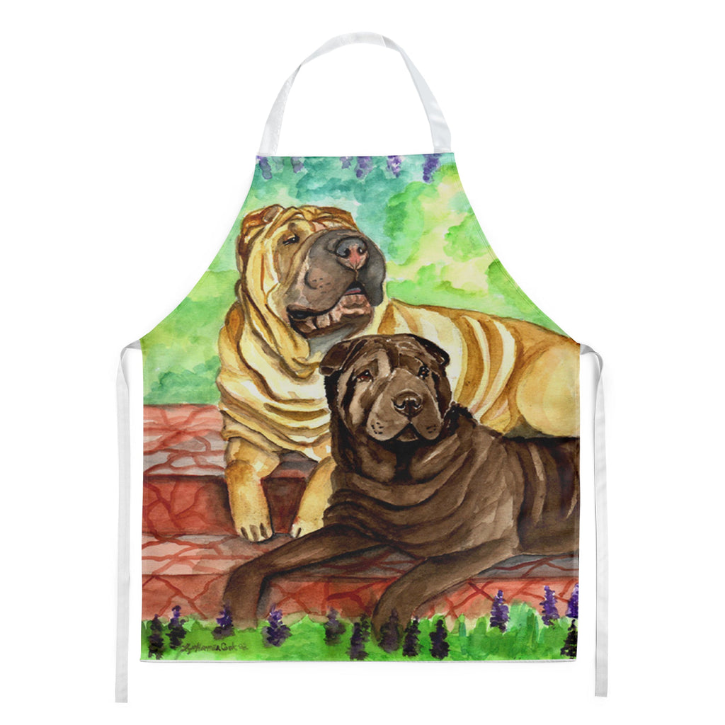 Shar Pei Fawn and Chocolate Apron Cooking Kitchen Server Baking Crafts Gardening for Adult Women Men, Unisex, Large, Multicolor