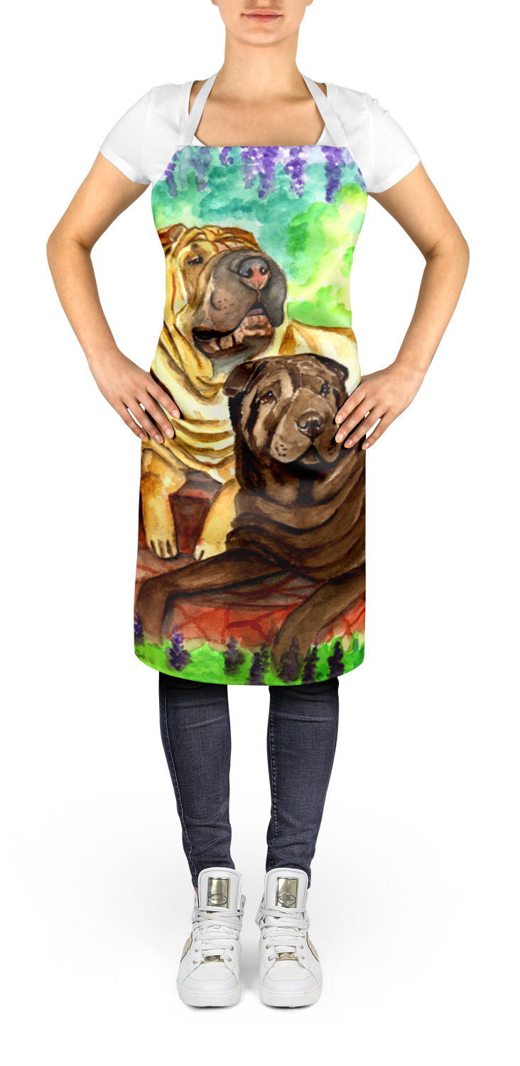 Shar Pei Fawn and Chocolate Apron Cooking Kitchen Server Baking Crafts Gardening for Adult Women Men, Unisex, Large, Multicolor