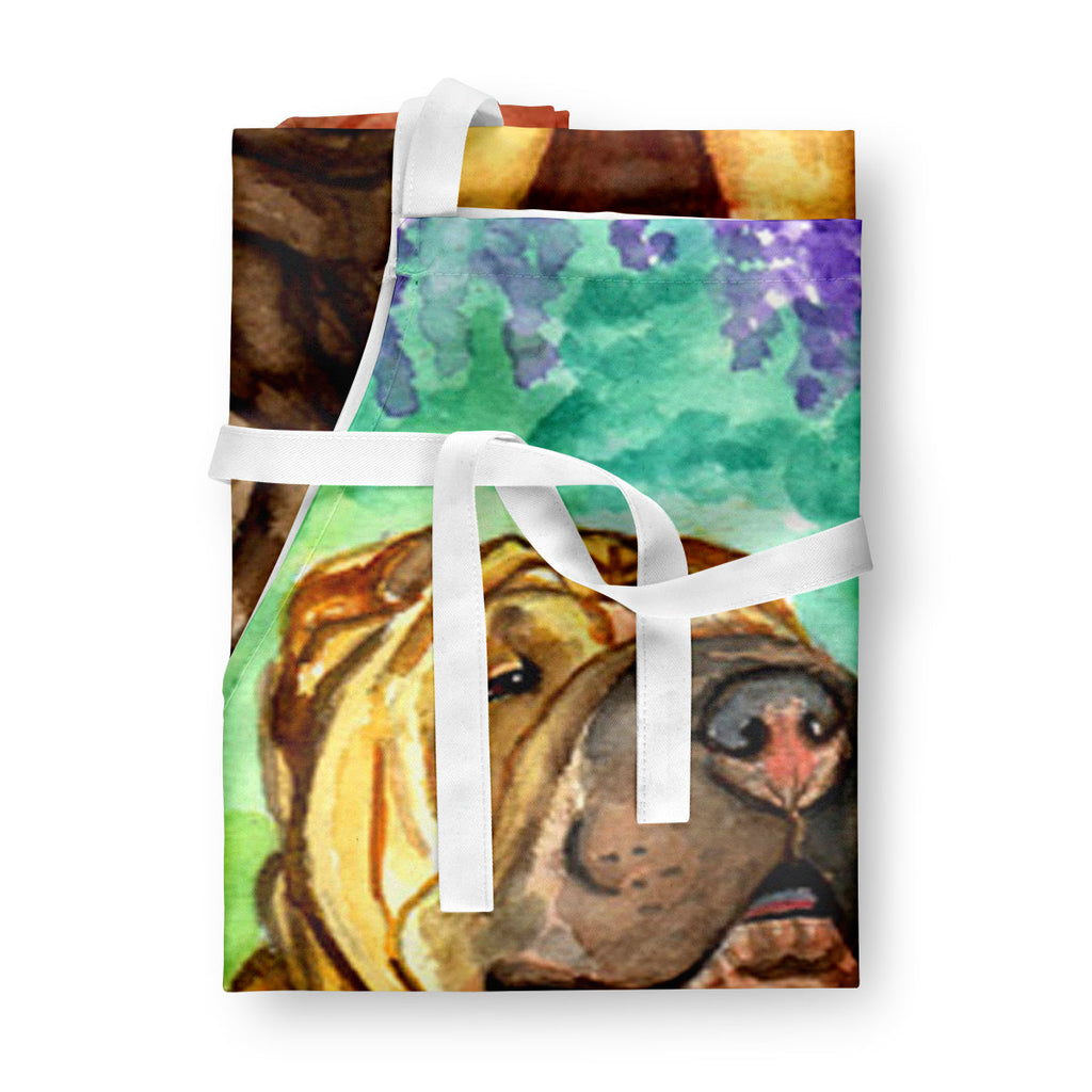 Shar Pei Fawn and Chocolate Apron Cooking Kitchen Server Baking Crafts Gardening for Adult Women Men, Unisex, Large, Multicolor