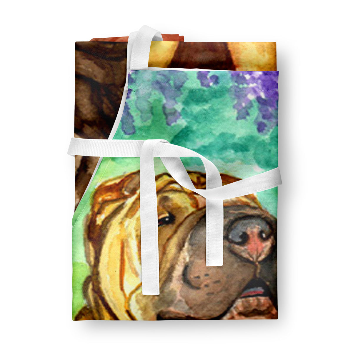 Shar Pei Fawn and Chocolate Apron Cooking Kitchen Server Baking Crafts Gardening for Adult Women Men, Unisex, Large, Multicolor