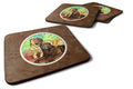 Shar Pei Fawn and Chocolate Foam Coasters Set of 4 Cup Coasters for Indoor Outdoor, Tabletop Protection, Anti Slip, Mouse pad Material