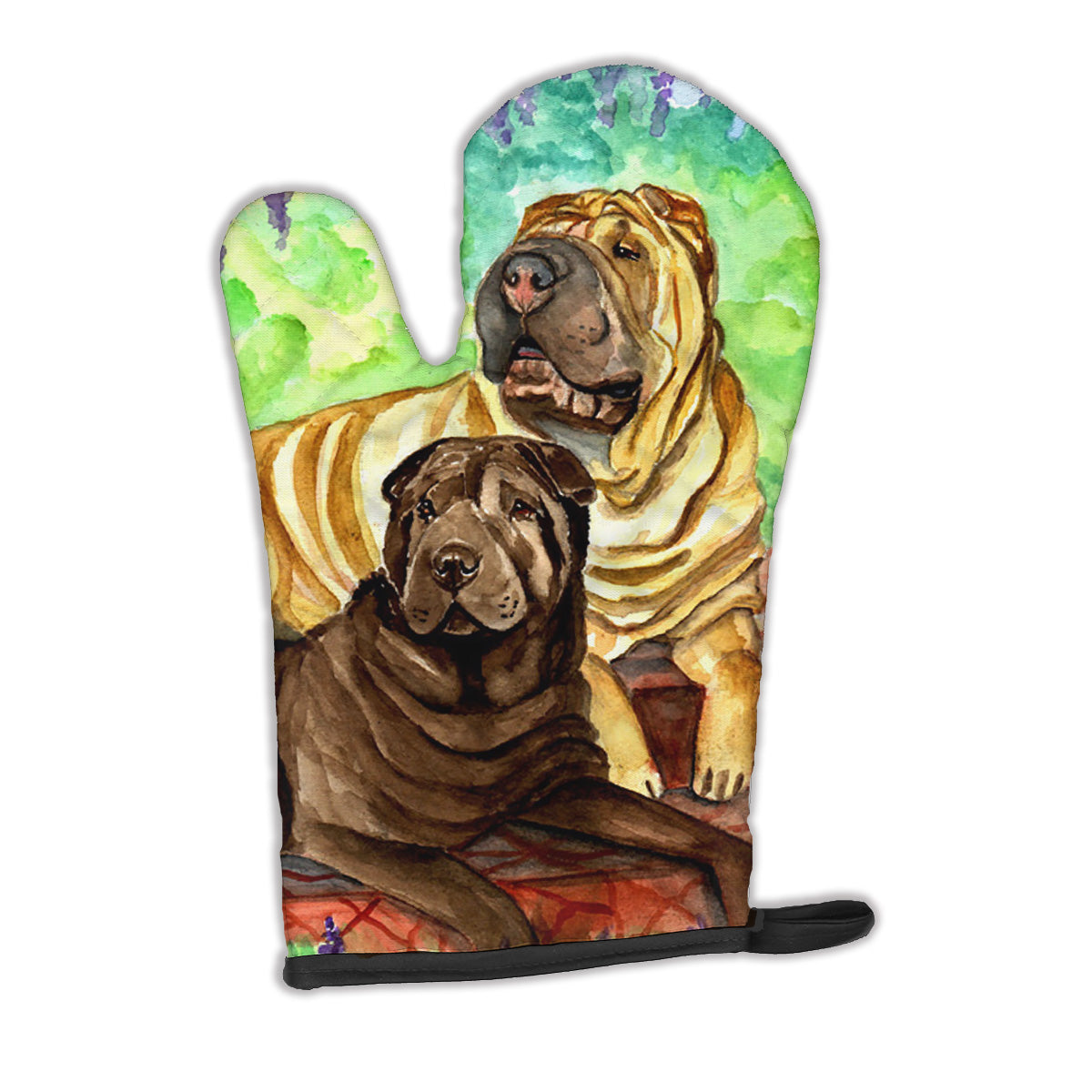 Shar Pei Fawn and Chocolate Oven Mitt Heat Resistant Thick Oven Mitt for Hot Pans and Oven, Kitchen Mitt Protect Hands, Cooking Baking Glove