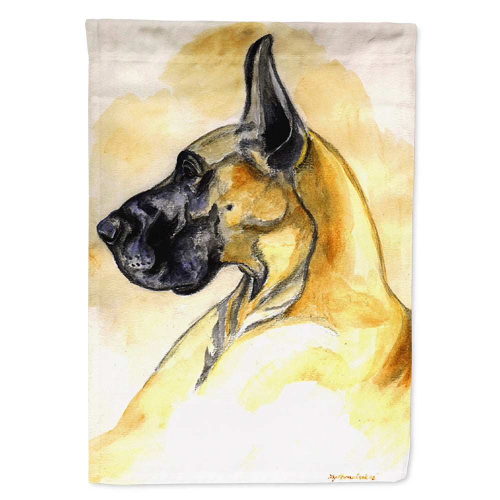 Fawn Great Dane House Flag 28x40 Porch Sleeve Pole Decorative Outside Yard Banner Artwork Wall Hanging, Polyester
