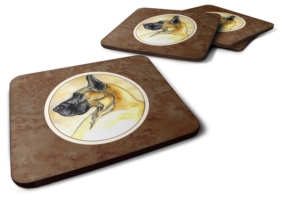 Fawn Great Dane Foam Coasters Set of 4 Cup Coasters for Indoor Outdoor, Tabletop Protection, Anti Slip, Mouse pad Material