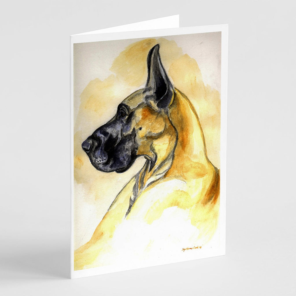 Fawn Great Dane Greeting Cards Pack of 8 Blank Cards with Envelopes Whimsical A7 Size 5x7