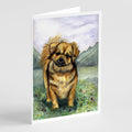 Tibetan Spaniel Greeting Cards Pack of 8 Blank Cards with Envelopes Whimsical A7 Size 5x7