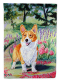 Pembroke Corgi Springtime House Flag 28x40 Porch Sleeve Pole Decorative Outside Yard Banner Artwork Wall Hanging, Polyester