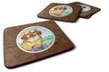 Tibetan Spaniel Foam Coasters Set of 4 Cup Coasters for Indoor Outdoor, Tabletop Protection, Anti Slip, Mouse pad Material
