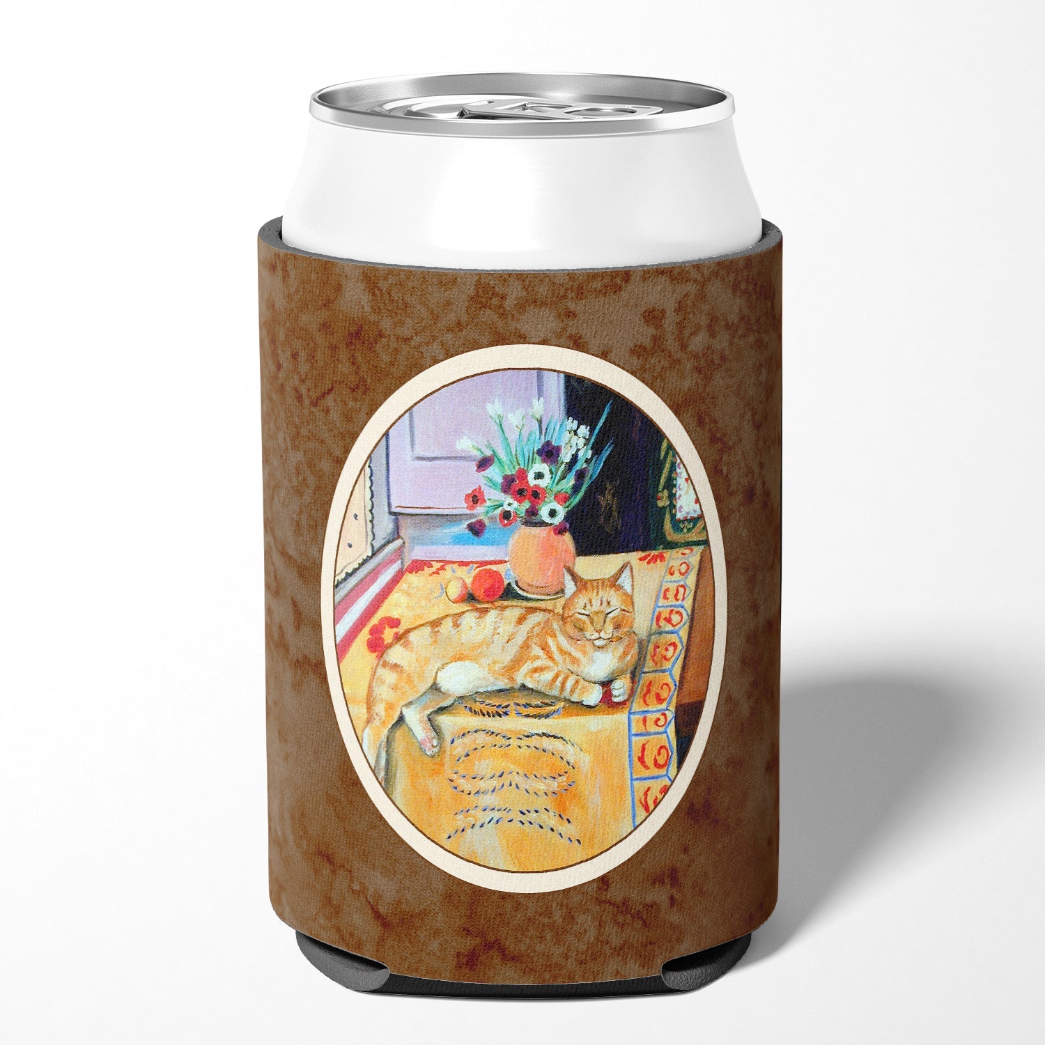 Cat Can or Bottle Hugger Cooler Sleeve for Standard 12 oz Cans, Insulated Foam Beer & Soda Can Hugger Reusable