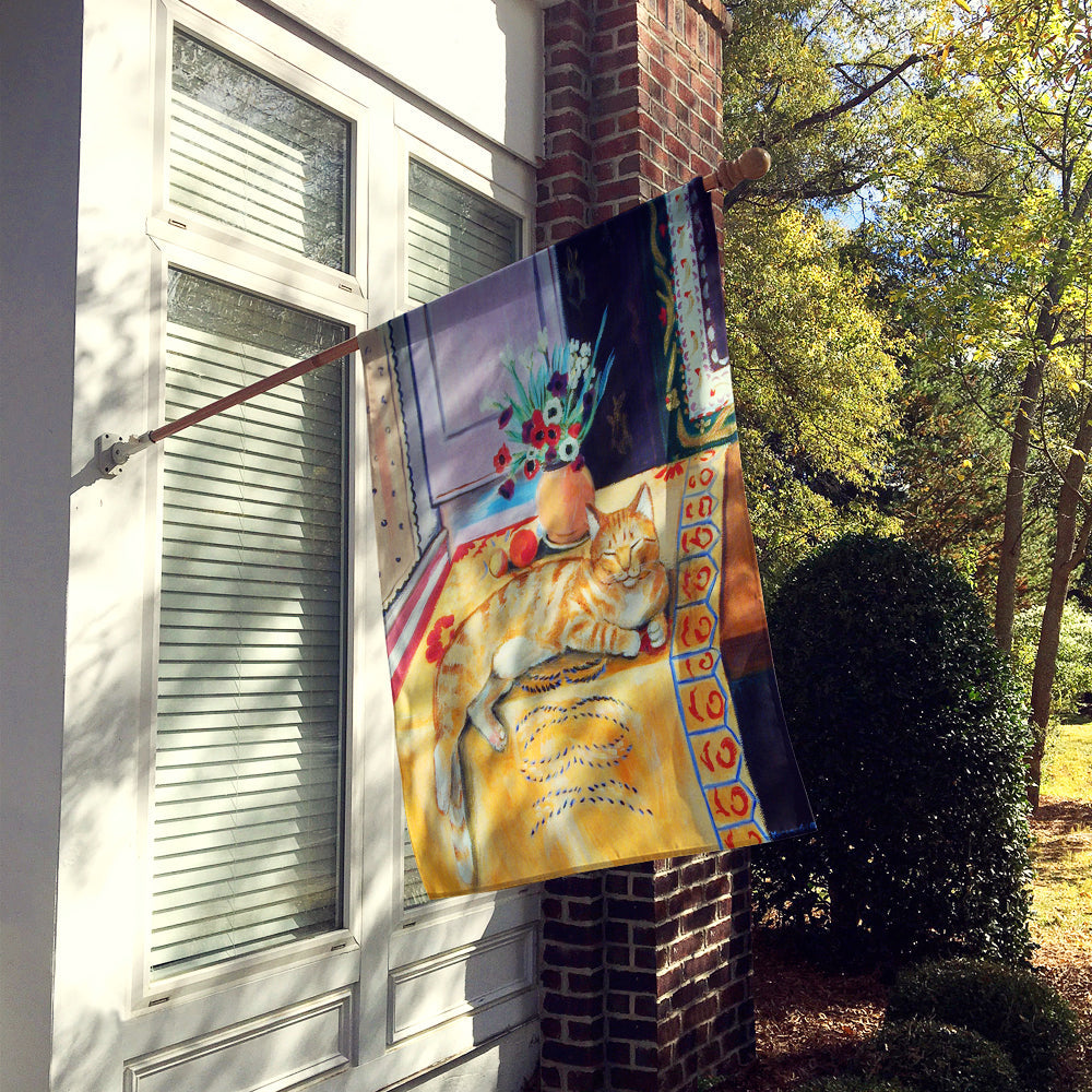 Cat House Flag 28x40 Porch Sleeve Pole Decorative Outside Yard Banner Artwork Wall Hanging, Polyester
