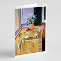 Cat Greeting Cards Pack of 8 Blank Cards with Envelopes Whimsical A7 Size 5x7