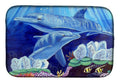 Dolphin under the sea Dish Drying Mat Absorbent Dish Drying Mat Pad for Kitchen Counter Dish Drainer Mat for Countertop, 14 x 21", Multicolor