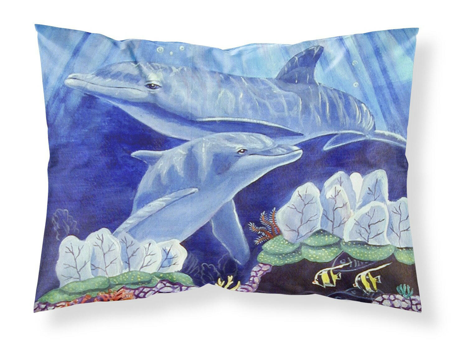 Dolphin under the sea Standard Pillowcase Lightweight Super Soft Easy Care Decorative Artwork Pillowcase, Standard