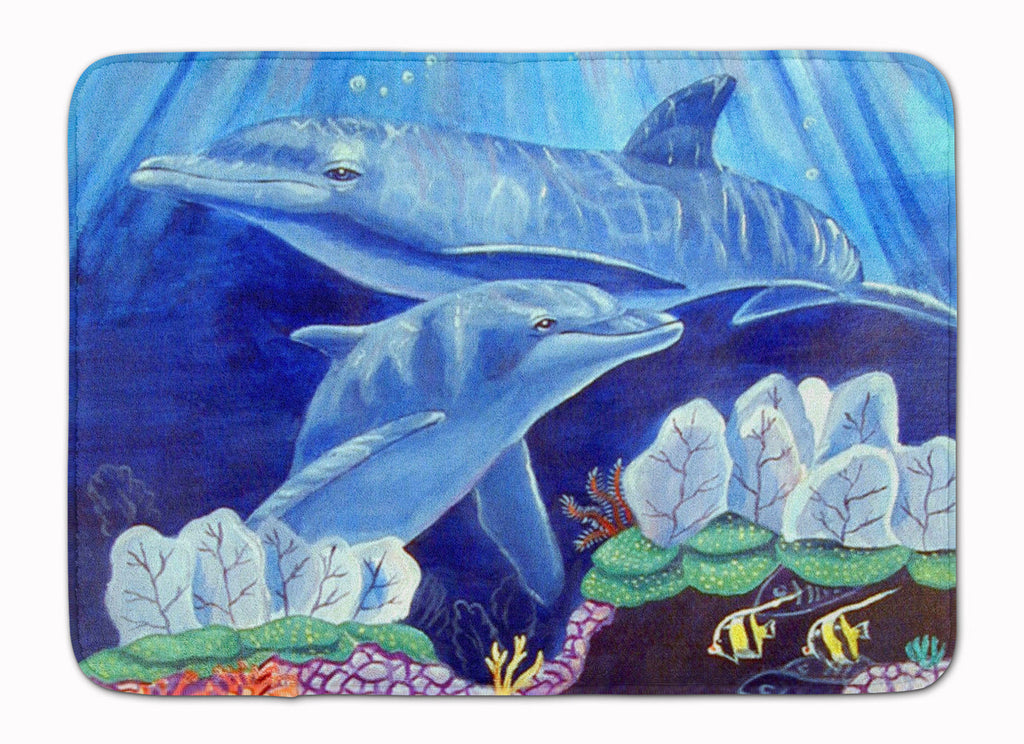 Dolphin under the sea Memory Foam Kitchen Mat Machine Washable Anti-Fatigue Cushion Comfort Bath or Kitchen Rug