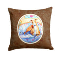 Whippet Waiting on you Decorative Throw Pillow 14x14 Indoor Outdoor Accent Cushion, Fabric Cover with Insert for Sofa, Bed, Porch & Living Room