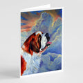 Saint Bernard Loyalty Greeting Cards Pack of 8 Blank Cards with Envelopes Whimsical A7 Size 5x7