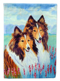 Sable Shelties Double Trouble House Flag 28x40 Porch Sleeve Pole Decorative Outside Yard Banner Artwork Wall Hanging, Polyester