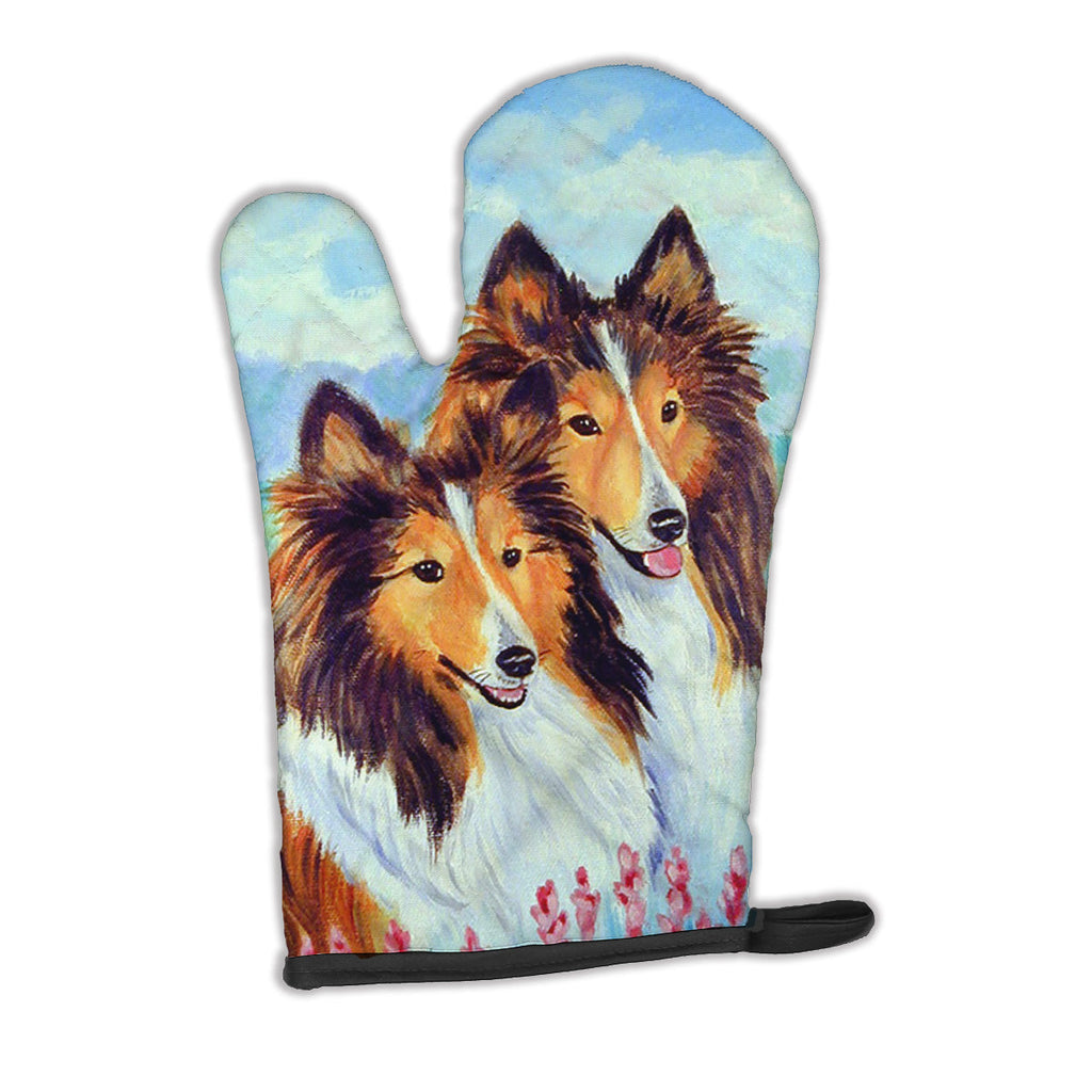 Sable Shelties Double Trouble Oven Mitt Heat Resistant Thick Oven Mitt for Hot Pans and Oven, Kitchen Mitt Protect Hands, Cooking Baking Glove