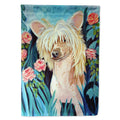Chinese Crested House Flag 28x40 Porch Sleeve Pole Decorative Outside Yard Banner Artwork Wall Hanging, Polyester