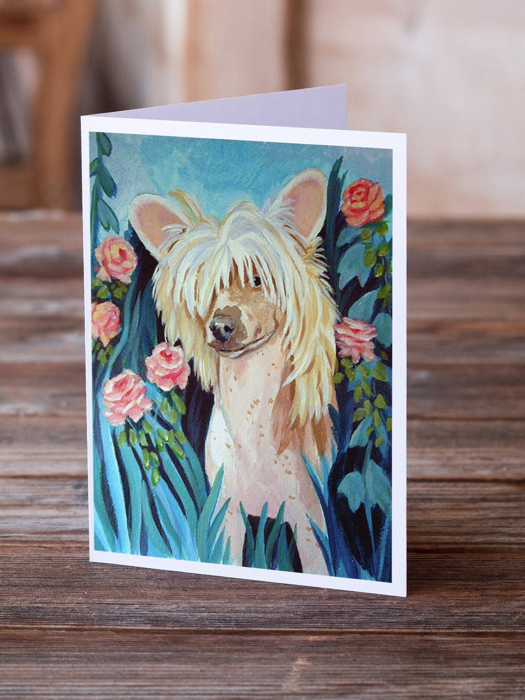 Chinese Crested Greeting Cards Pack of 8 Blank Cards with Envelopes Whimsical A7 Size 5x7