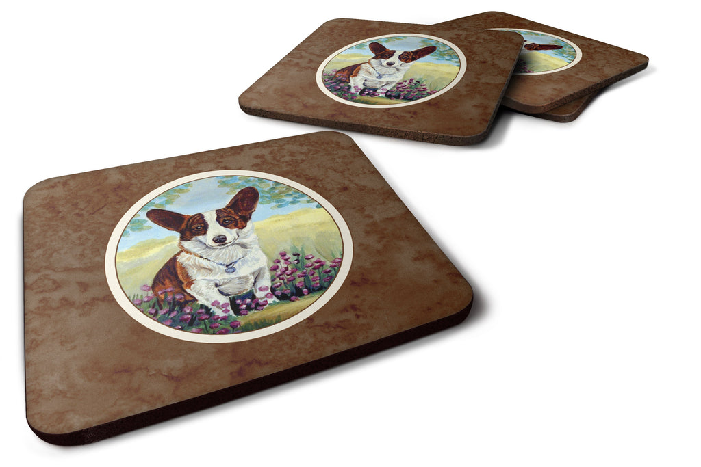 Cardigan Corgi Foam Coasters Set of 4 Cup Coasters for Indoor Outdoor, Tabletop Protection, Anti Slip, Mouse pad Material