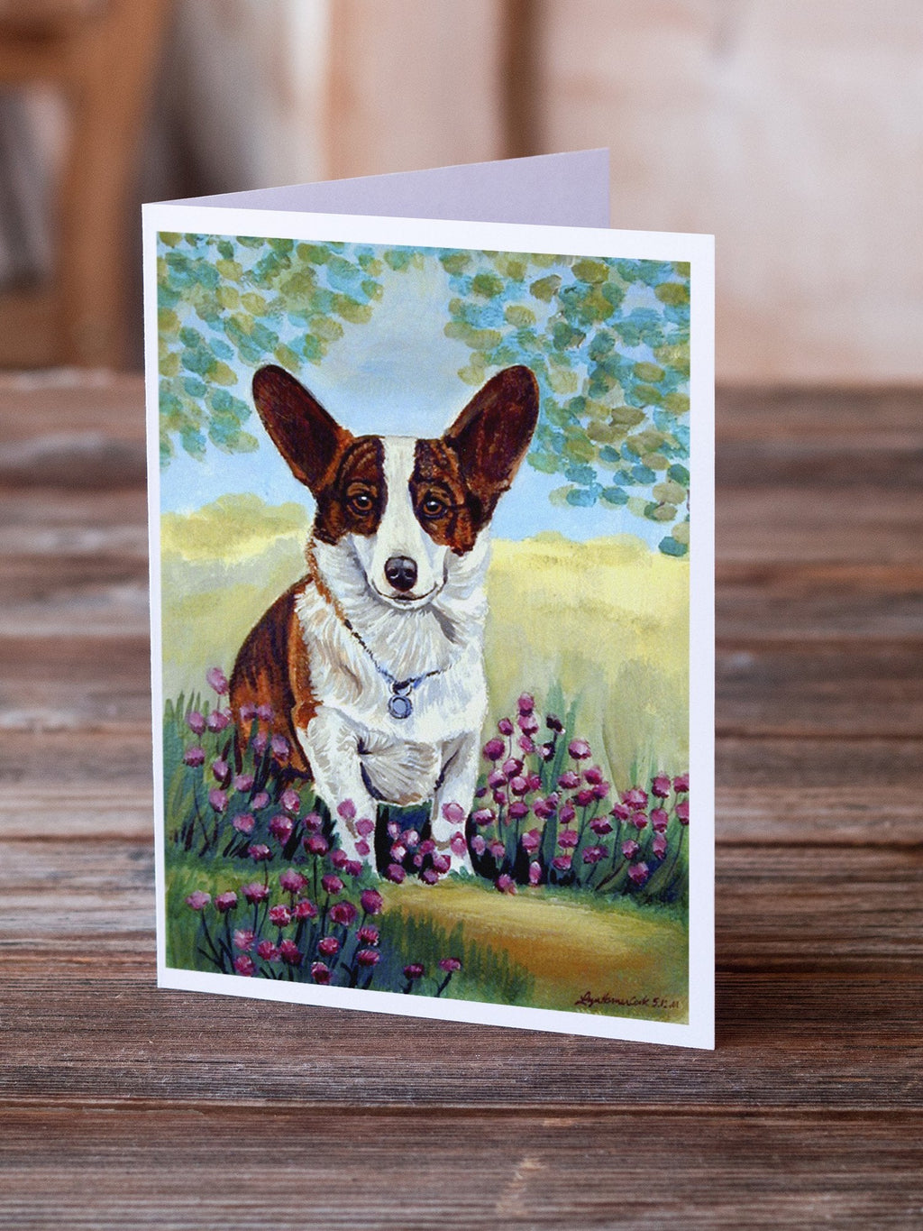 Cardigan Corgi Greeting Cards Pack of 8 Blank Cards with Envelopes Whimsical A7 Size 5x7